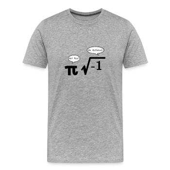 Get Real - Be Rational Pi und Wurzel Zeichen Nerd - Männer Premium Bio T-Shirt - Grau meliert - Vorne - Damien (186cm)