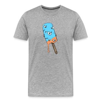 Augencreme Genuss - Männer Premium Bio T-Shirt - Grau meliert - Vorne - Damien (186cm)