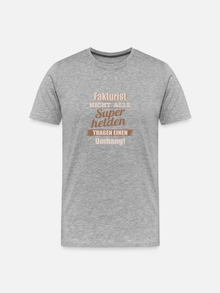 Fakturist Superhelden Geschenk Shirt - Männer Premium Bio T-Shirt - Grau meliert