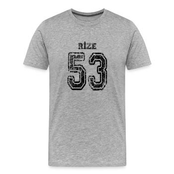 53 Rize Türkisches Nummernschild als Geschenk - Männer Premium Bio T-Shirt - Grau meliert - Vorne - Damien (186cm)