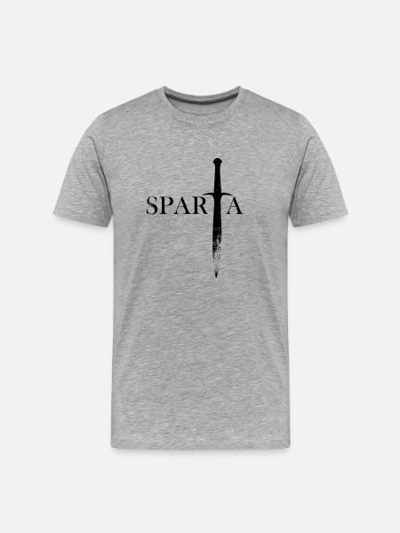 Sparta - Männer Premium Bio T-Shirt - Grau meliert