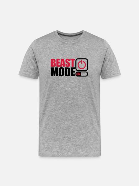 Beast Mode On Power An - Men's Premium Organic T-Shirt - heather grey