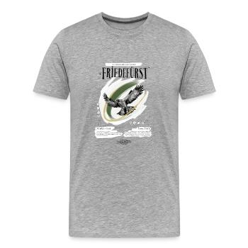Friedefürst boulder - Männer Premium Bio T-Shirt - Grau meliert - Vorne - Damien (186cm)
