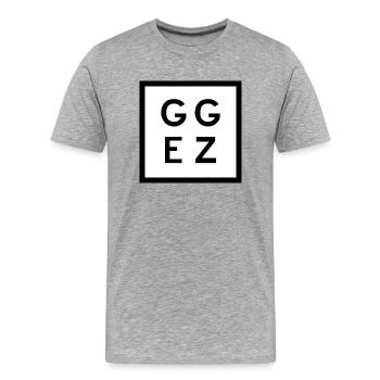 LOL GG EZ - chemise Adolescent - idée cadeau - T-shirt bio Premium Homme - gris chiné - Devant - Damien (186cm)