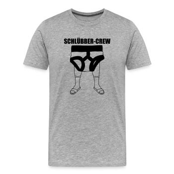 White socks - Men's Premium Organic T-Shirt - heather grey - Front - Damien (186cm)