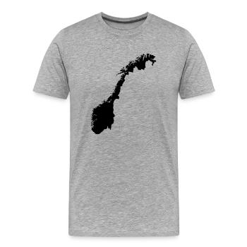 Norwegen - Männer Premium Bio T-Shirt - Grau meliert - Vorne - Damien (186cm)