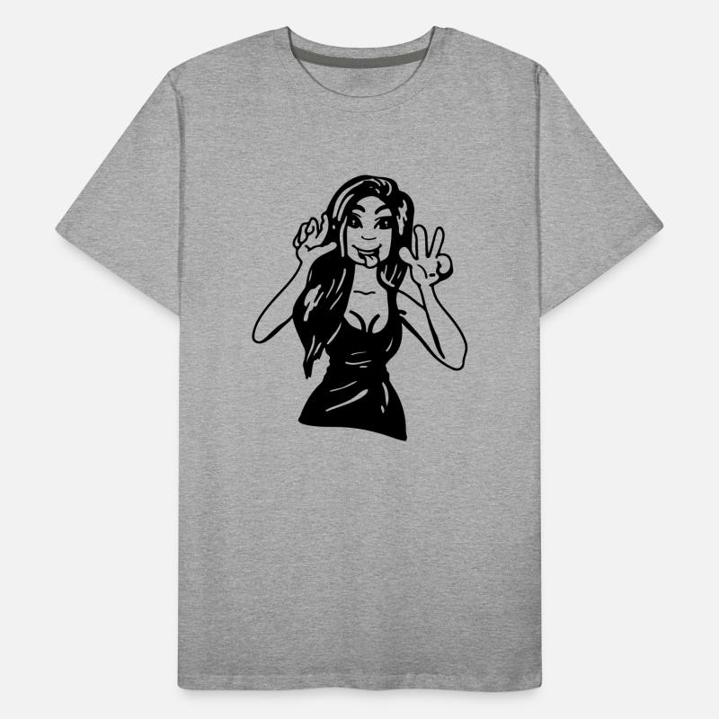 blæk kvinde Herre Premium T-shirt økologisk
