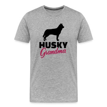 Husky - T-shirt bio Premium Homme - gris chiné - Devant - Damien (186cm)