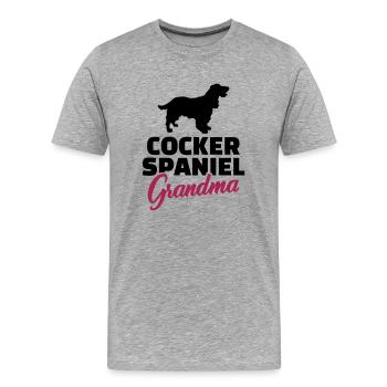 Cocker Spaniel - Men's Premium Organic T-Shirt - heather grey - Front - Damien (186cm)