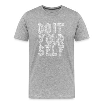 Do It Yourself - Männer Premium Bio T-Shirt - Grau meliert - Vorne - Damien (186cm)