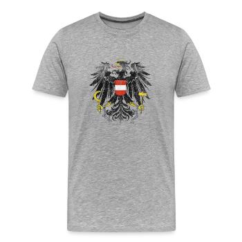 Manteau autrichien des bras Autriche Symbole - T-shirt bio Premium Homme - gris chiné - Devant - Damien (186cm)