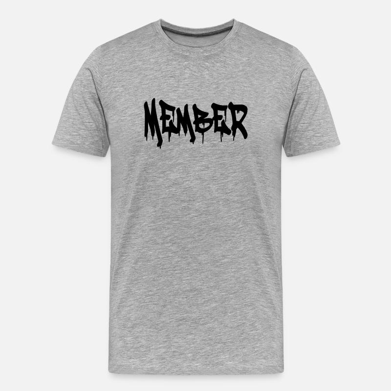 Member Graffiti - Männer Premium Bio T-Shirt - Grau meliert