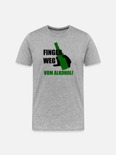 Éloignez-vous de l'alcool - T-shirt bio Premium Homme - gris chiné