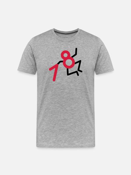 Finally: 18 years! - Men's Premium Organic T-Shirt - heather grey