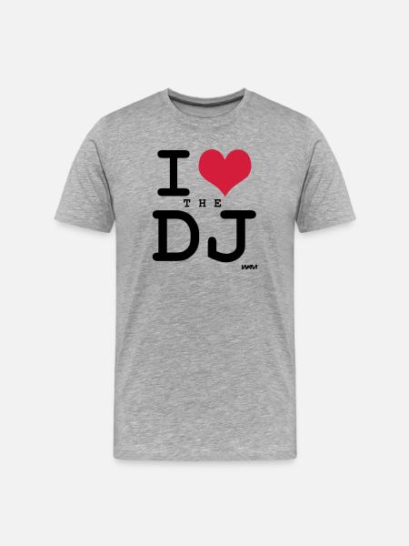 j'aime le dj par wam - T-shirt bio Premium Homme - gris chiné