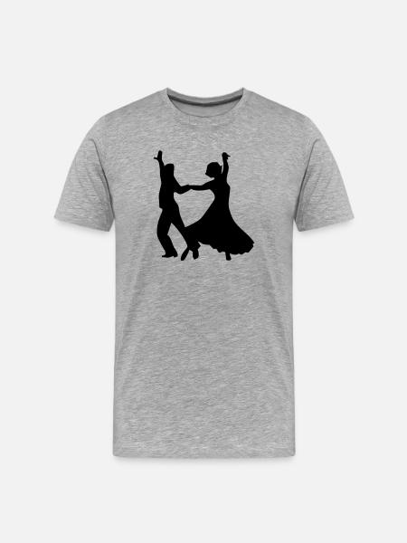 Dance dance dance couple - Men's Premium Organic T-Shirt - heather grey