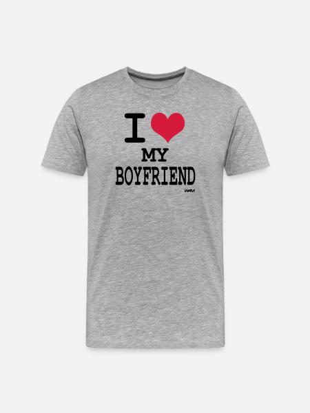 J'aime mon garçon - T-shirt bio Premium Homme - gris chiné
