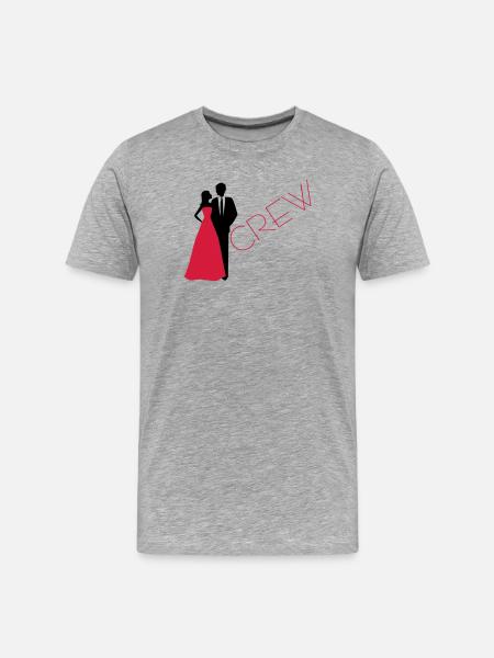 Department bride wedding groom - Men's Premium Organic T-Shirt - heather grey