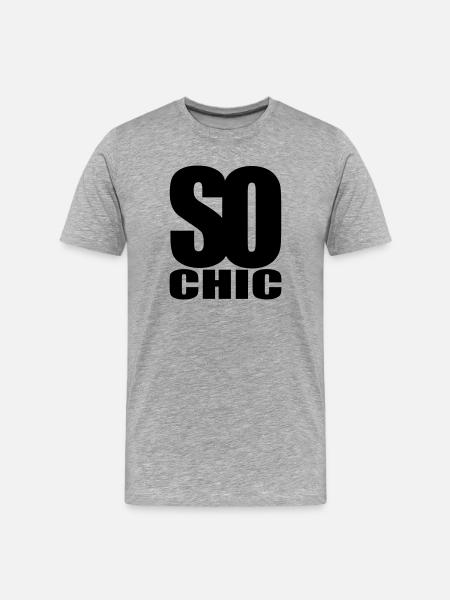so chic - Männer Premium Bio T-Shirt - Grau meliert