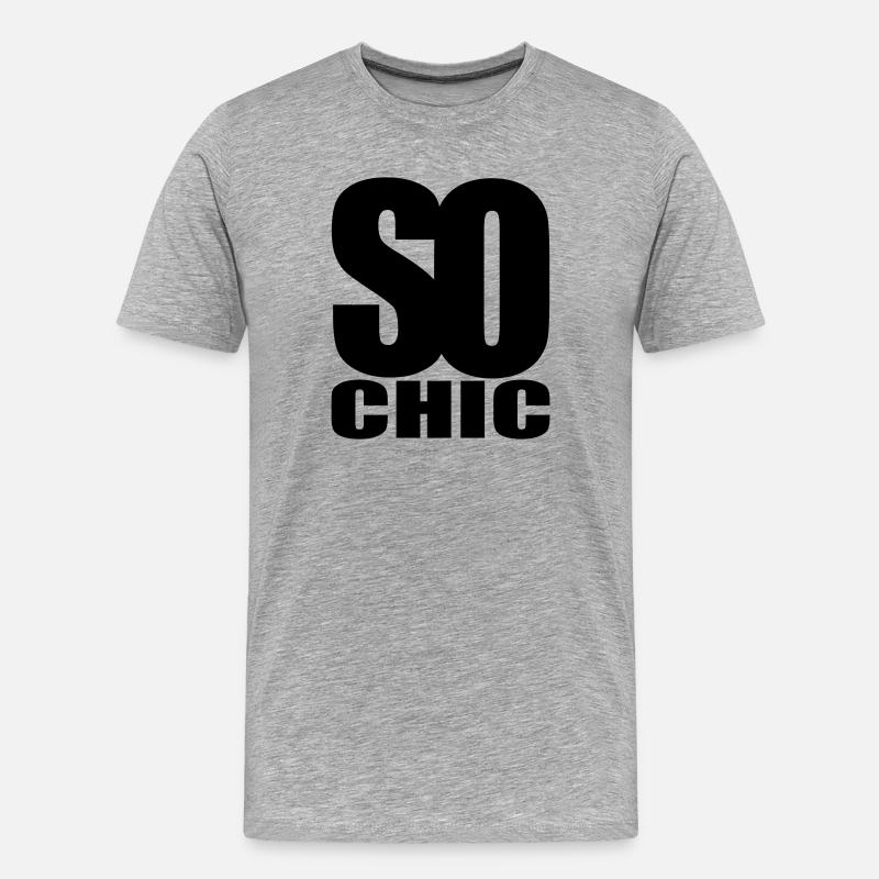 so chic - Männer Premium Bio T-Shirt - Grau meliert