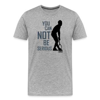 Tennis mcenroe hommage par wam - T-shirt bio Premium Homme - gris chiné - Devant - Damien (186cm)