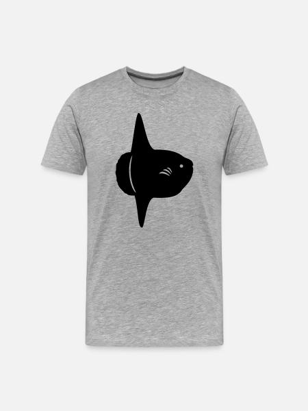 Mondfisch - Mola Mola - Männer Premium Bio T-Shirt - Grau meliert