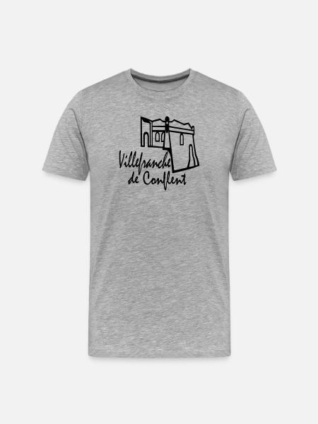 villefranche de conflent - T-shirt bio Premium Homme - gris chiné