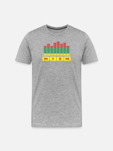 Equalizer DJ music player - Men's Premium Organic T-Shirt - heather grey