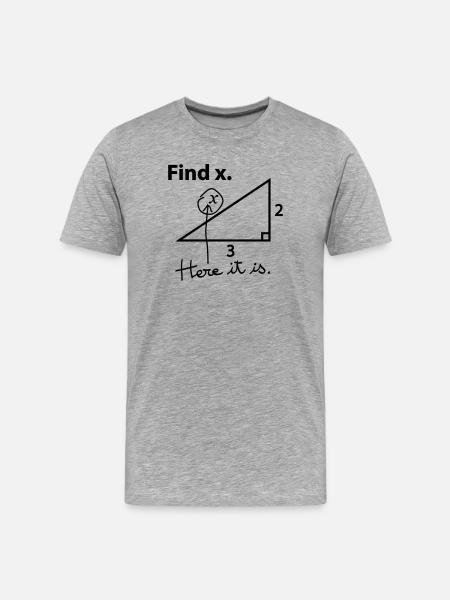 Find X. - Men's Premium Organic T-Shirt - heather grey