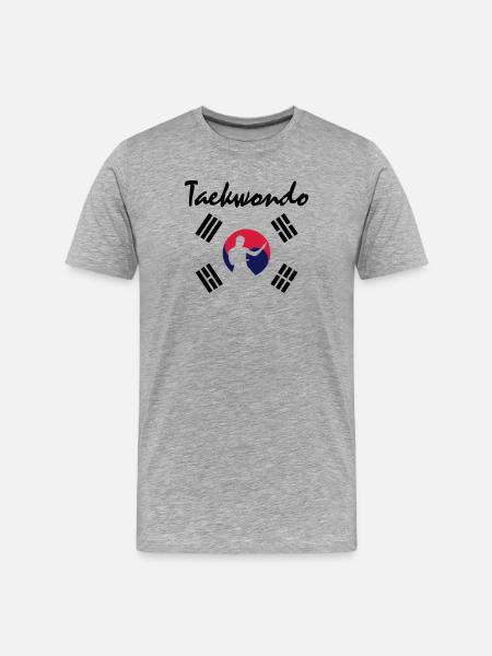 taekwondo_5 - Men's Premium Organic T-Shirt - heather grey