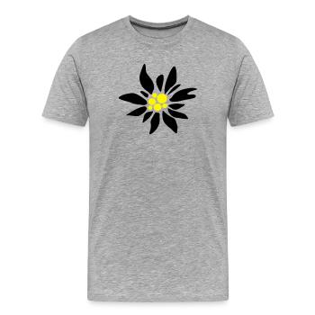 Edelweiss - Männer Premium Bio T-Shirt - Grau meliert - Vorne - Damien (186cm)