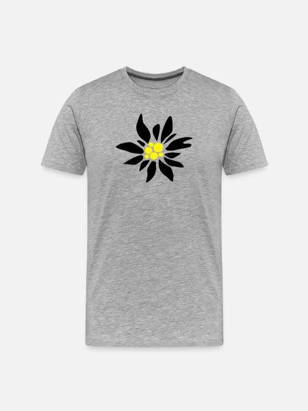 Edelweiss - Männer Premium Bio T-Shirt - Grau meliert
