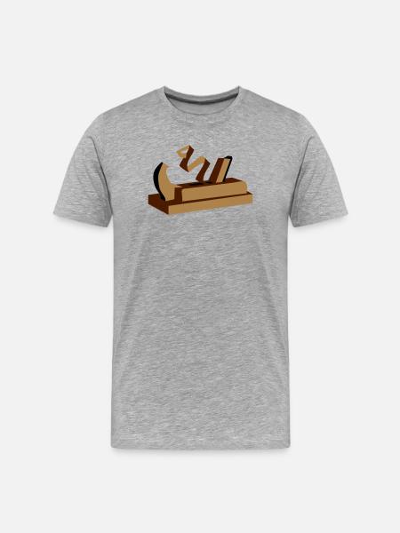 Ein Hobel - Männer Premium Bio T-Shirt - Grau meliert