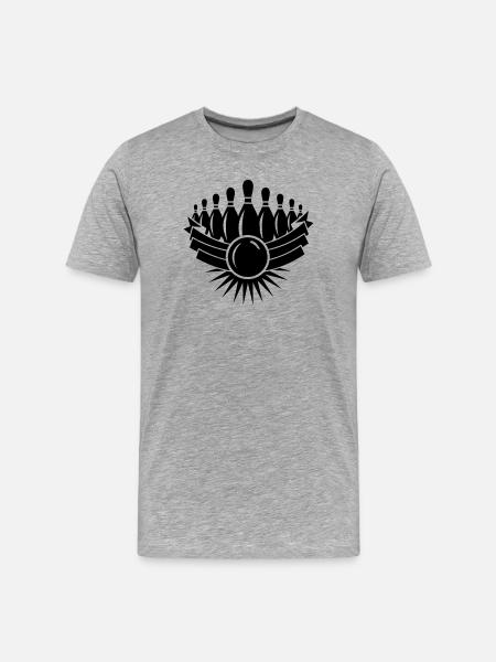 ninepins - Men's Premium Organic T-Shirt - heather grey