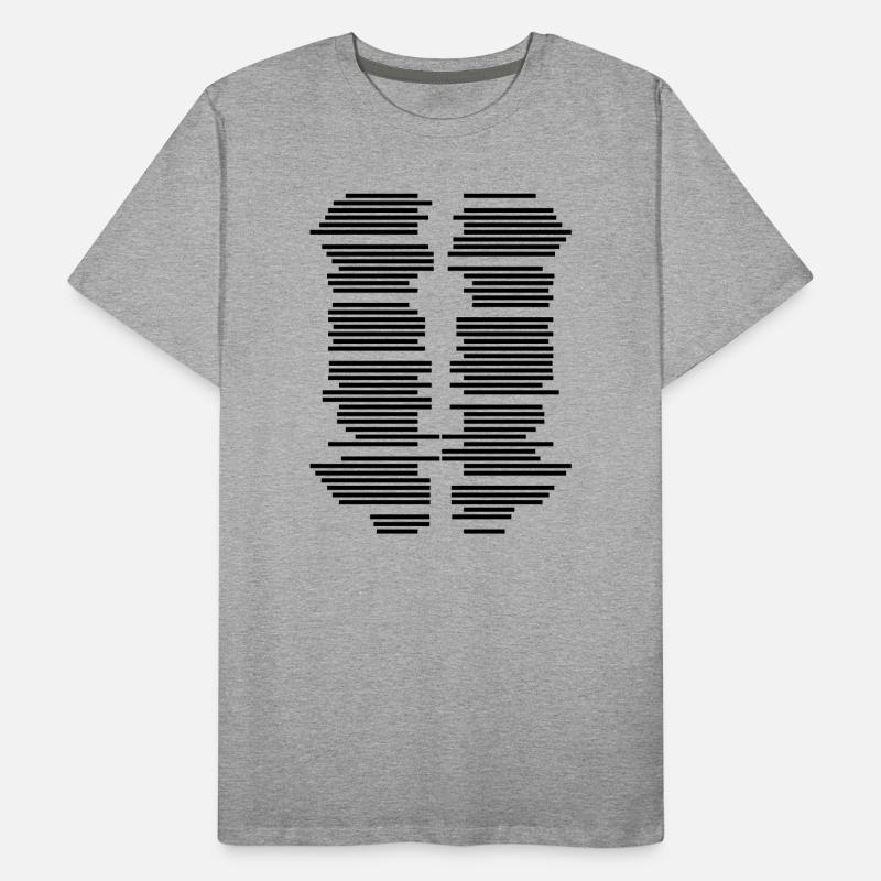 Graphic Pattern Stripes Men's Premium Organic T-Shirt