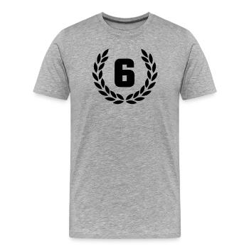 Jubilé 60 - T-shirt bio Premium Homme - gris chiné - Devant - Damien (186cm)