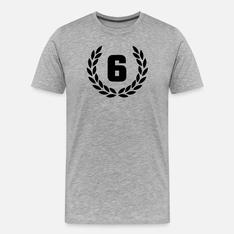 Jubiläum 6 - Männer Premium Bio T-Shirt - Grau meliert