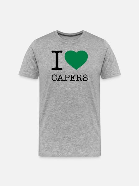 I LOVE CAPERS Kapern - Men's Premium Organic T-Shirt - heather grey