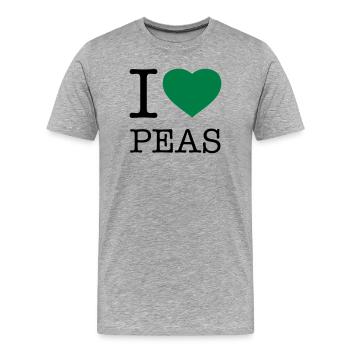 J’AIME LES POIS Erbsen - T-shirt bio Premium Homme - gris chiné - Devant - Damien (186cm)
