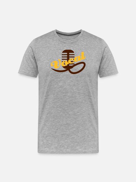 Gesang - Männer Premium Bio T-Shirt - Grau meliert