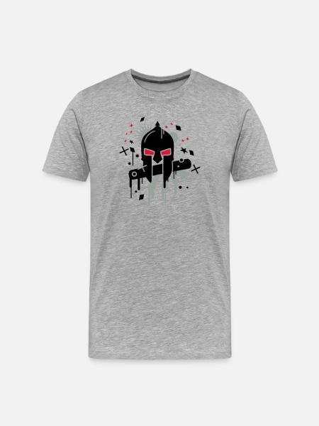 Spartan helmet - Men's Premium Organic T-Shirt - heather grey
