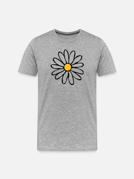 Marguerites - T-shirt bio Premium Homme - gris chiné