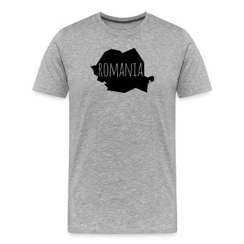 romania - Men's Premium Organic T-Shirt - heather grey - Front - Damien (186cm)