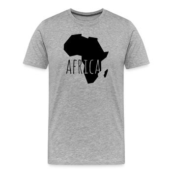 africa - Men's Premium Organic T-Shirt - heather grey - Front - Damien (186cm)