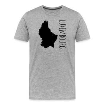 luxembourg - Men's Premium Organic T-Shirt - heather grey - Front - Damien (186cm)