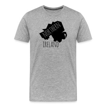 Northern Ireland - Men's Premium Organic T-Shirt - heather grey - Front - Damien (186cm)