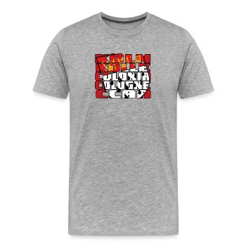 Köln Namen - Männer Premium Bio T-Shirt - Grau meliert - Vorne - Damien (186cm)