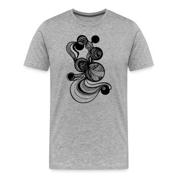 CIRCLES - Men's Premium Organic T-Shirt - heather grey - Front - Damien (186cm)