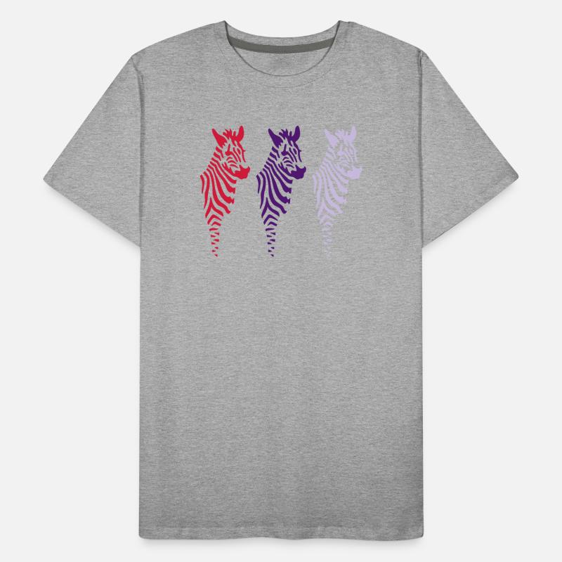 Three Zebras (b) Männer Premium Bio T-Shirt