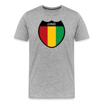 Guinée - T-shirt bio Premium Homme - gris chiné - Devant - Damien (186cm)